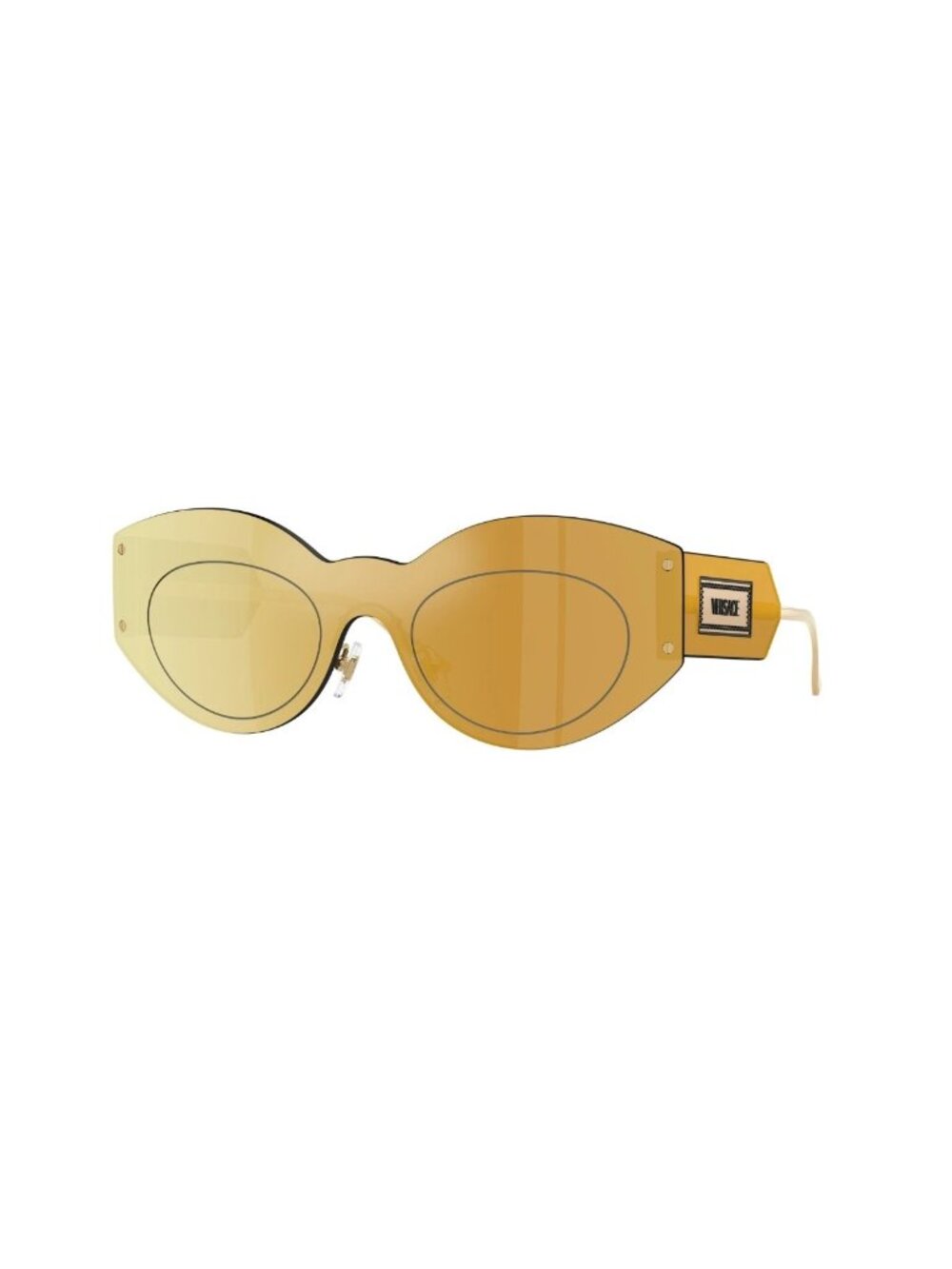 VERSACE VE2276 10027P Brown Mirror Gold Brown Mir Gold 44 mm Women's Sunglasses